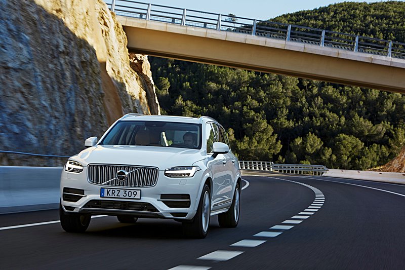 The new Volvo XC90 T8 Twin Engine petrol plug-in hybrid driven in Tarragona, Spain