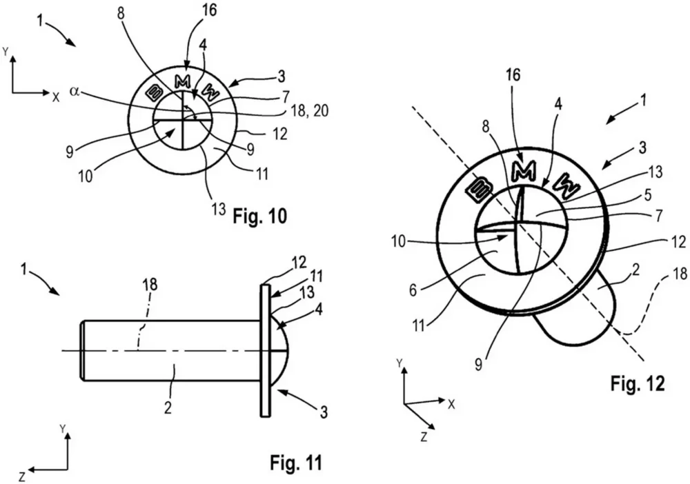 BMW Special Brand Logo Screw Patent